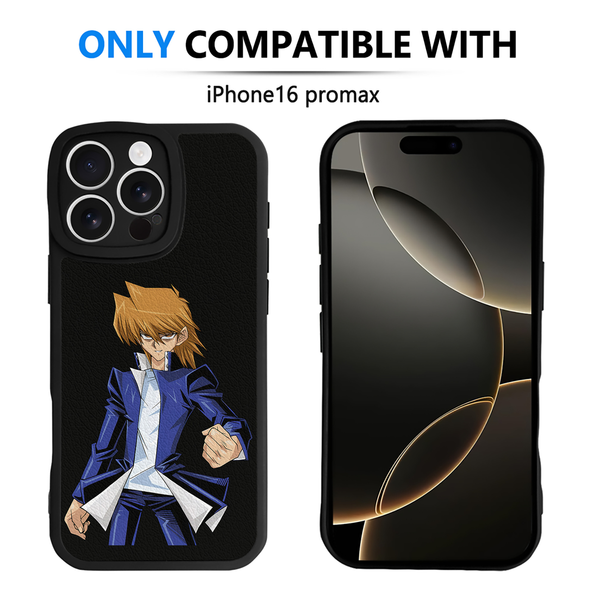 （画像用） 遊☆戯☆王 Yu-Gi-Oh! 【iPhone 16シリーズ対応】シリコンスマホケース（レザー調） 材質：シリコン